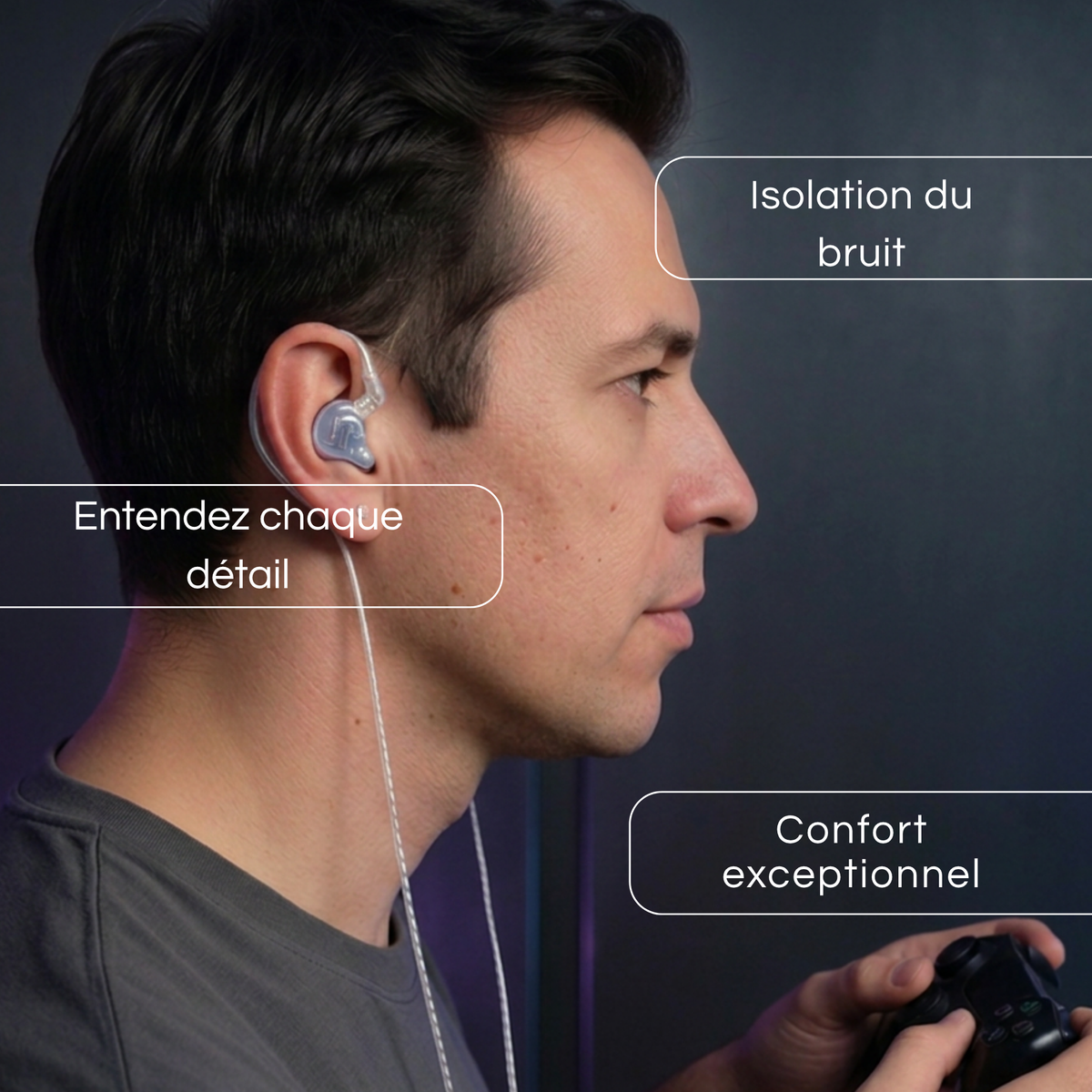 Écouteurs Gaming Pro avec Isolation du Bruit